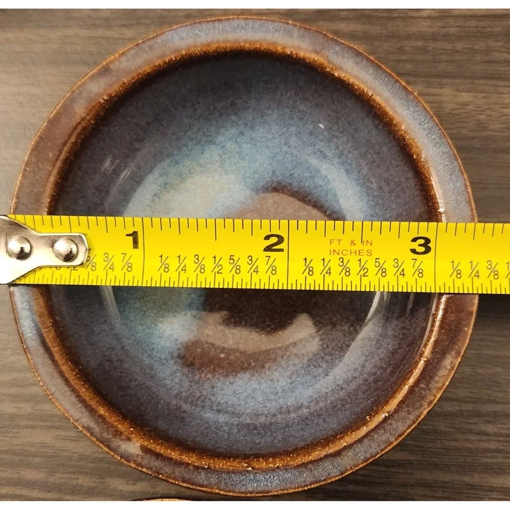 Kent Follette Signed Set Sushi Platter, Trays & Bowls Japanese Design Blue Green
